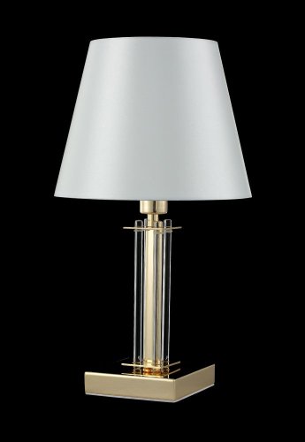 Настольная лампа NICOLAS LG1 GOLD/WHITE Crystal Lux белая 1 лампа, основание золотое стекло металл в стиле современный  фото 3